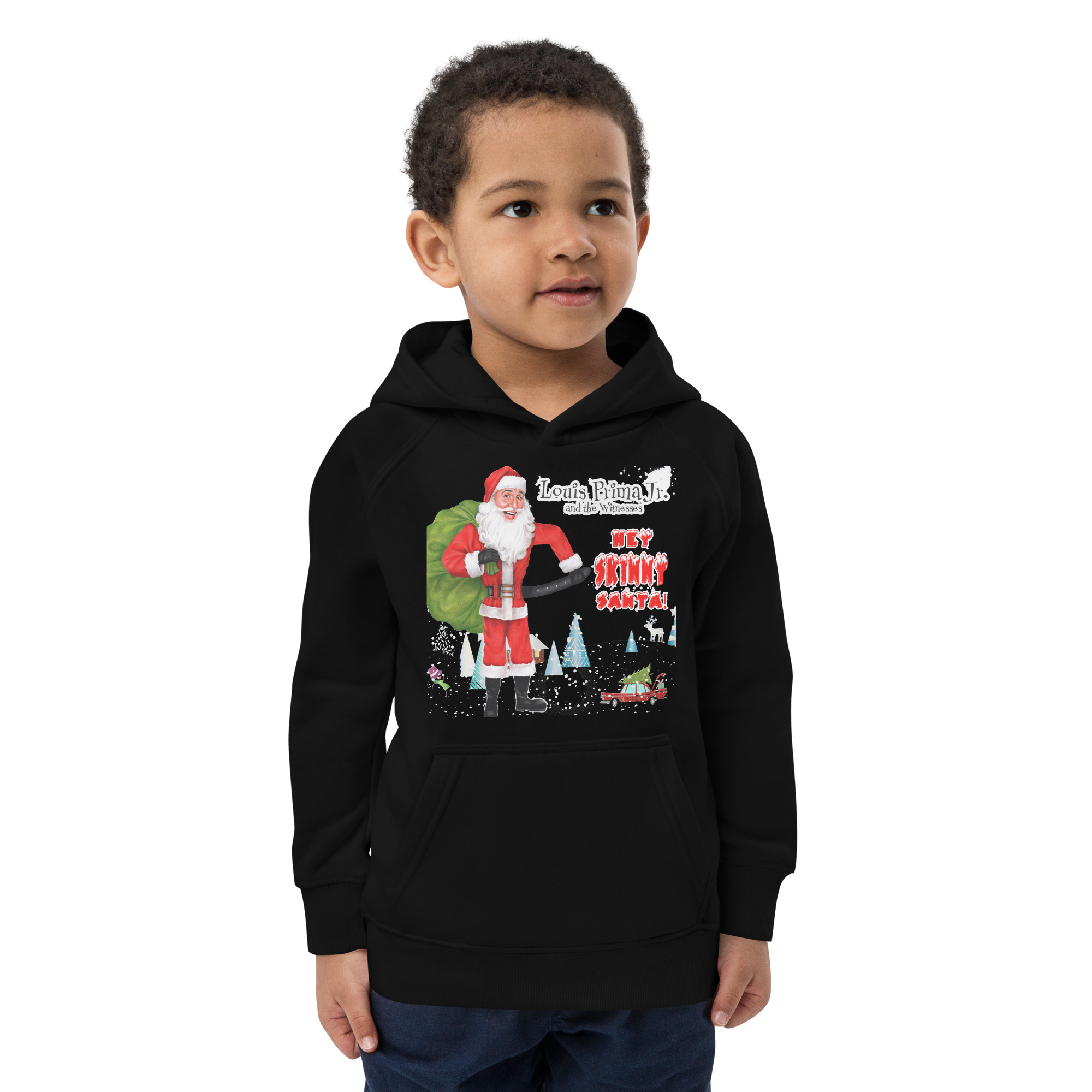 Hey Skinny Santa Kids eco hoodie